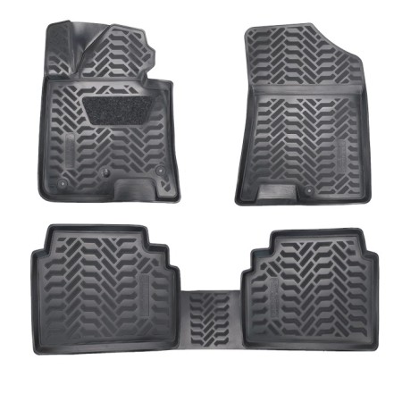 Коврики в салон Hyundai Sonata (2020-2024) 3D с подпятником-№60664 в Астане от Auto-Land