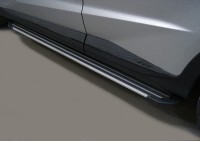 Пороги алюминиевые ''Slim Line Silver'' 1720 мм-№JETX70PL23-03S от Auto-Land