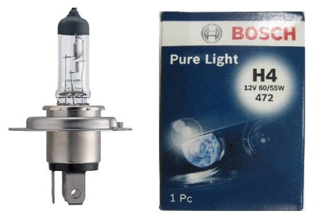 Лампа BOSCH Pure Light H4 12V 60/55W P43t-№1987302041 в Алмате от Auto-Land