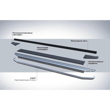 Пороги для Volkswagen Tiguan (2007-2017) "Bmw-Style"-№D173AL.5802.2 в Алмате от Auto-Land