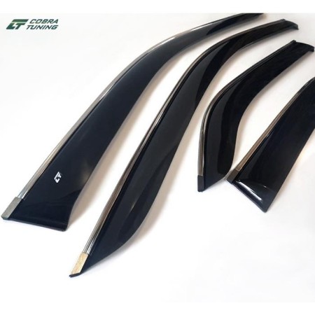 Дефлекторы окон Kia Sorento (2020-2023) c хромированным молдингом-№K16320CR в Алмате от Auto-Land