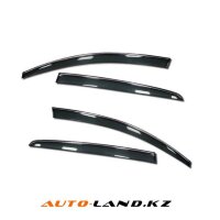 Дефлекторы окон Toyota Hilux (2008-2023) c хромированным молдингом-№BTYRV1523 от Auto-Land