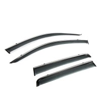 Дефлекторы окон Hyundai Creta (2021-2023) c хромированным молдингом-№BHYCR2022 от Auto-Land