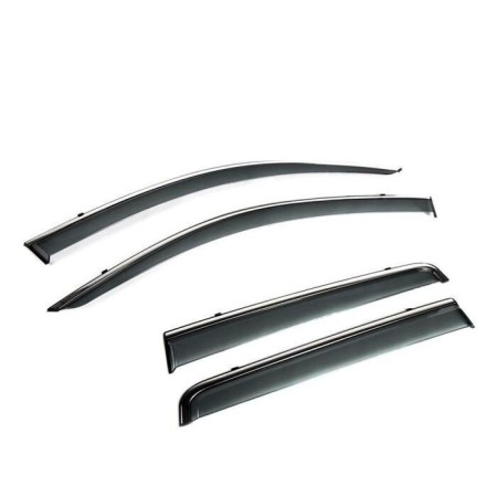 Дефлекторы окон Hyundai Creta (2021-2023) c хромированным молдингом-№BHYCR2022 в Алмате от Auto-Land